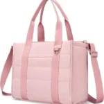 Custom Travel Tote Bag for Women Work Puffer Laptop Crossbody Bags with Zipper Quilted Gym Tote Purse Shoulder Handbags